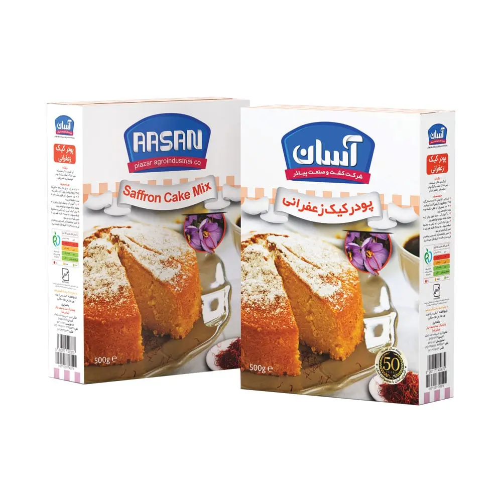 پودر کیک زعفرانی آسان